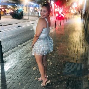 Sequin Fringe Short